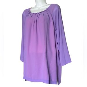 NWT! Silky Beaded Lucious Lavender Light Weight Top!